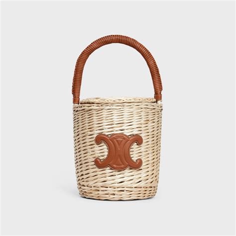 celine tan wicker basket.